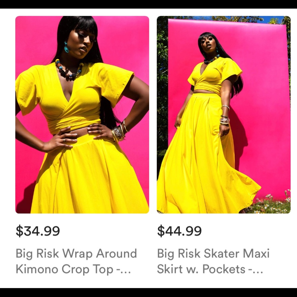 Rebdolls 2 piece maxi set